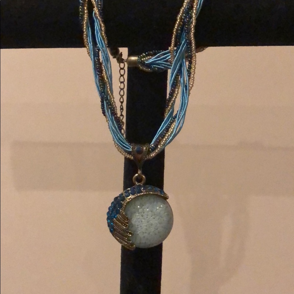 Teal necklace